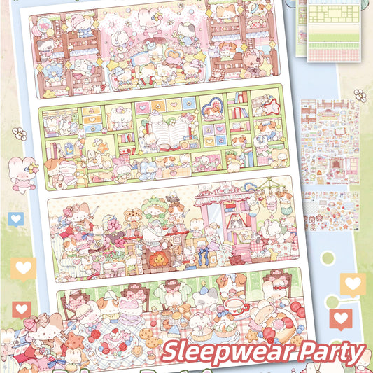 Fuzz & Fables 3D Sticker | 2 Cute Miniature Scenes