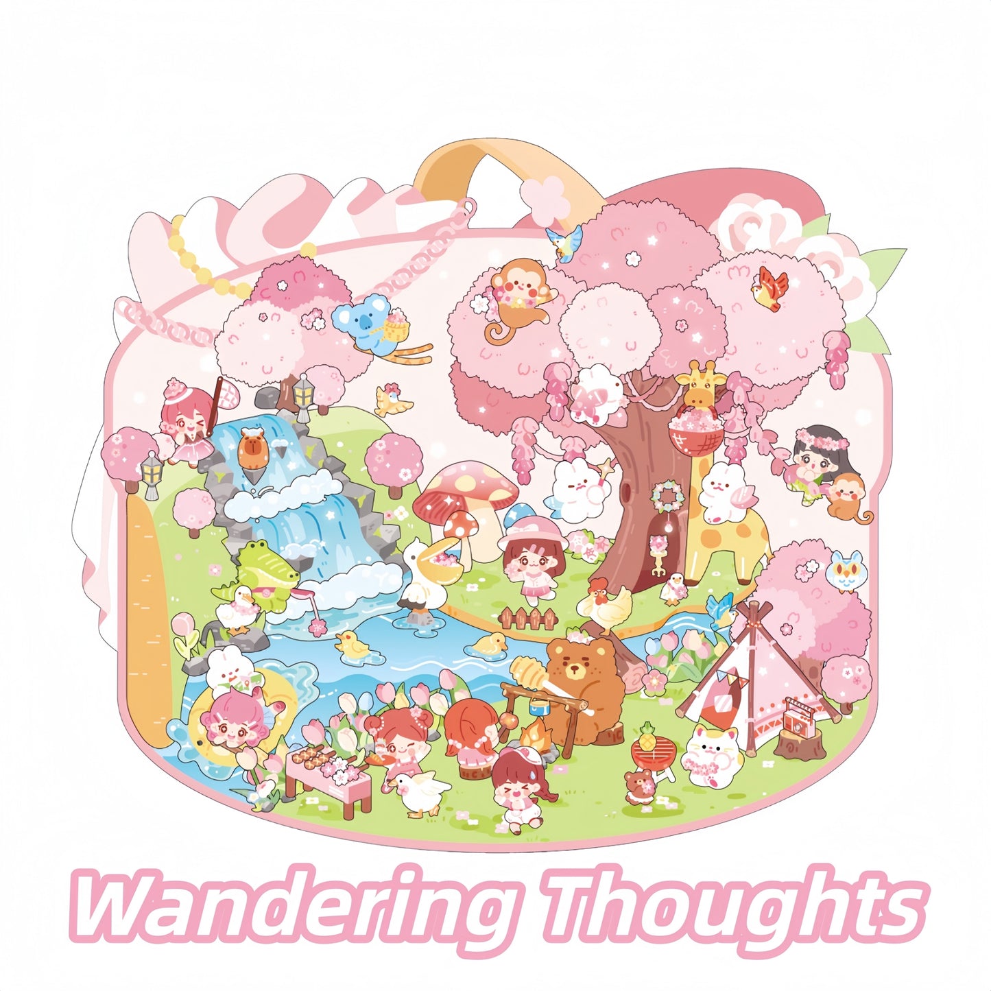 Childish Fantasy 3D Sticker | 4 Cute Miniature Scenes