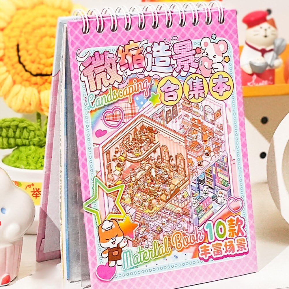 Tiny Animal Wonders 3D Sticker Material Book 2.0 – Purple Book(10 Scenes) | Pink Book(10 Scenes)