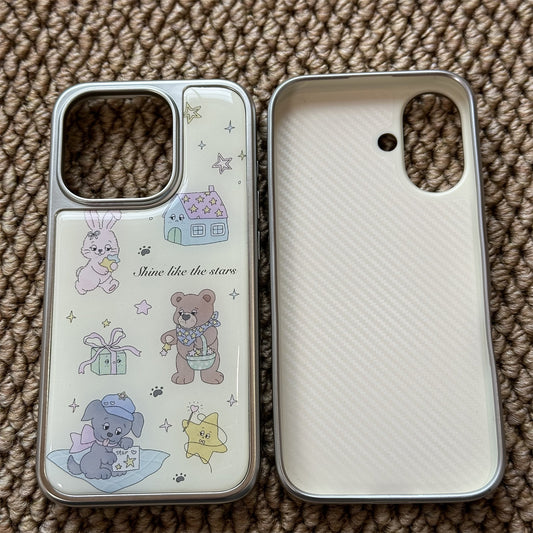 Bear and Bunny Acrylic Phone Case