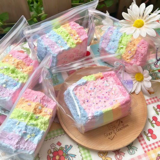 Rainbow Wrap Toast Squishy