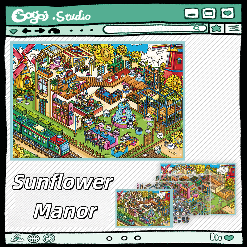 An Odyssey of Whimsy 3D Sticker | 5 Cute Miniature Scenes