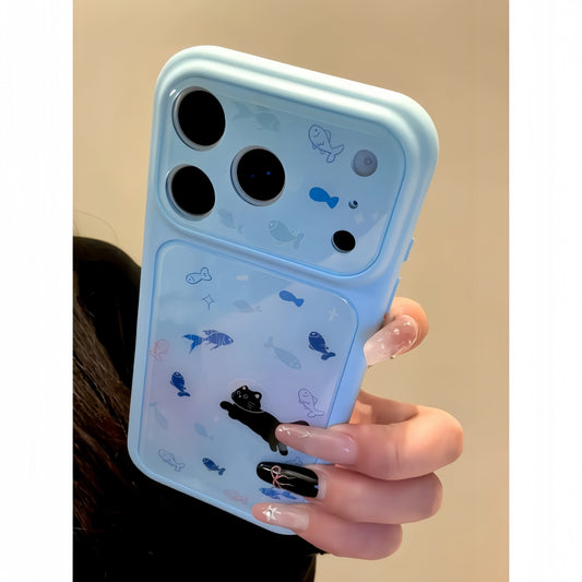 Kitten & Fish School Acrylic Phone Case