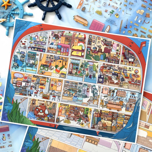 Deep Sea Cabin 3D Sticker