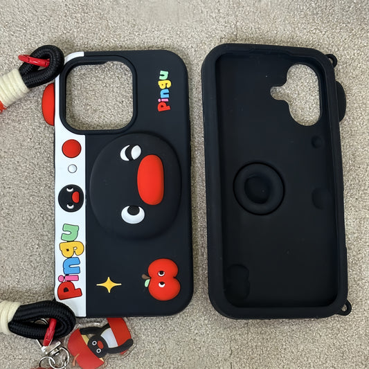 Pingu Penguin Stand Silicone Phone Case