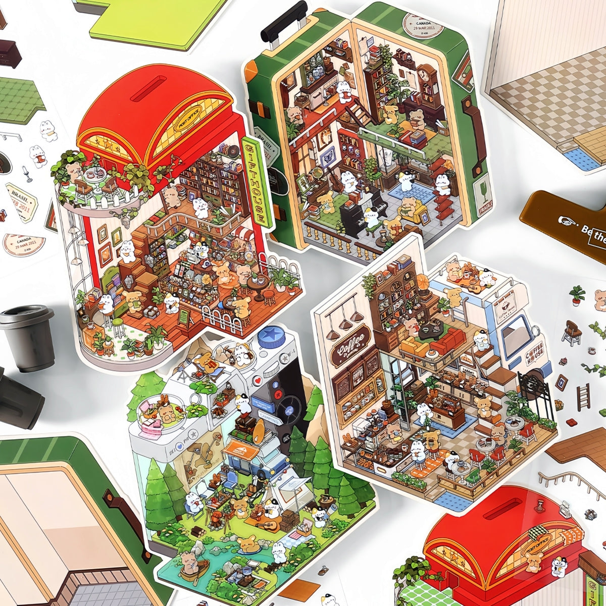 Fairytale Bazaar 3D Sticker | 4 Cute Miniature Sticker