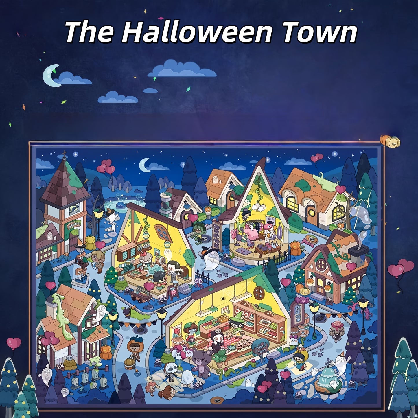 The Halloween Town 3D Sticker