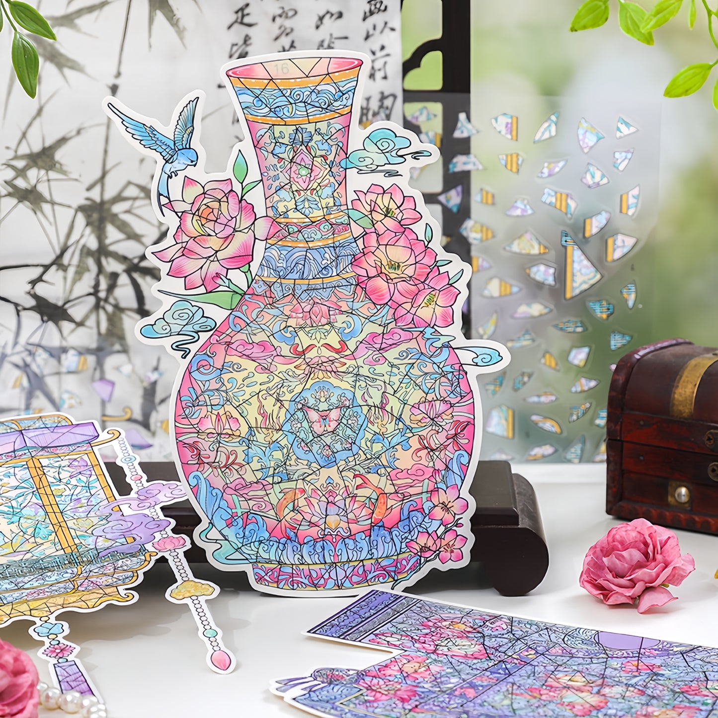 Antique Restoration 3D Sticker | 3 Cute Miniature Scenes