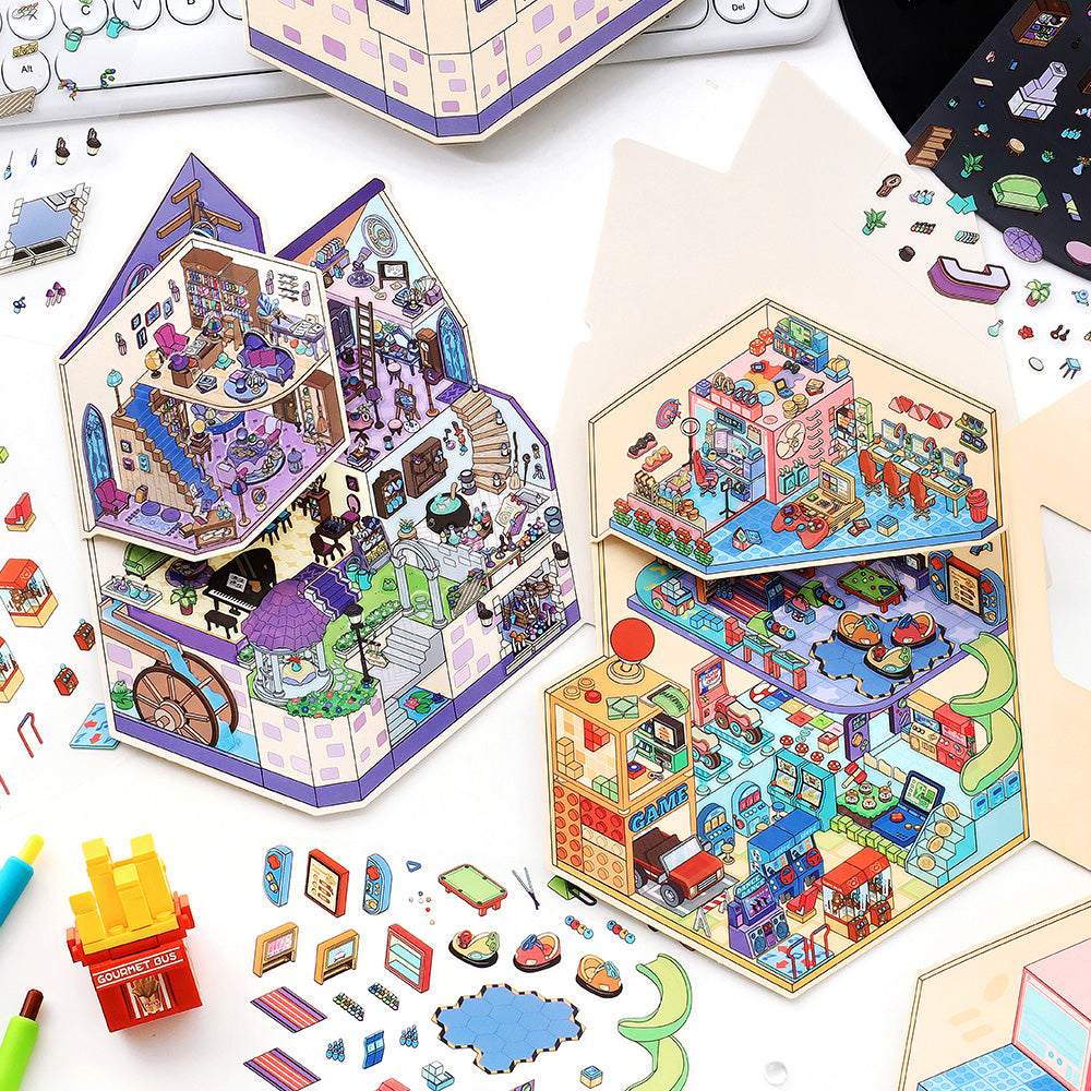 Little Corner 3D Sticker | 2 Cute Miniature Scenes
