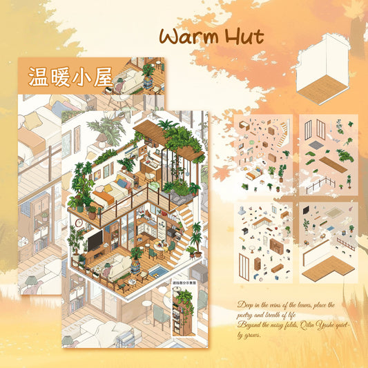 Dream House 3D Sticker | 2 Cute Miniature Scenes