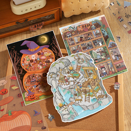 Dreamworld 3D Sticker | 3 Cute Miniature Scenes