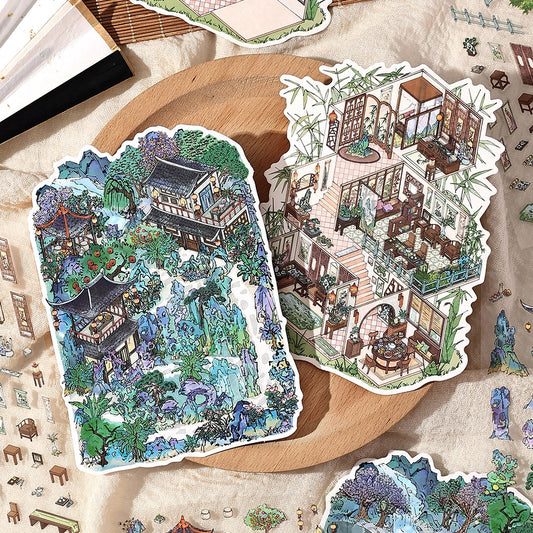 Poetic Dwelling 3D Sticker | 4 Cute Miniature Scenes