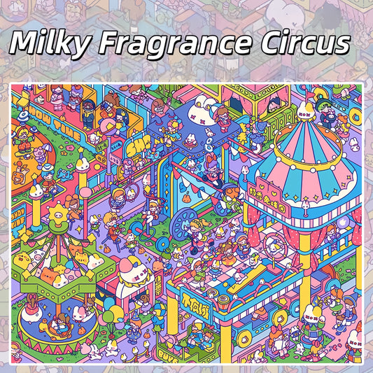 Milky Fragrace Town 3D Sticker | 4 Cute Miniature Scenes
