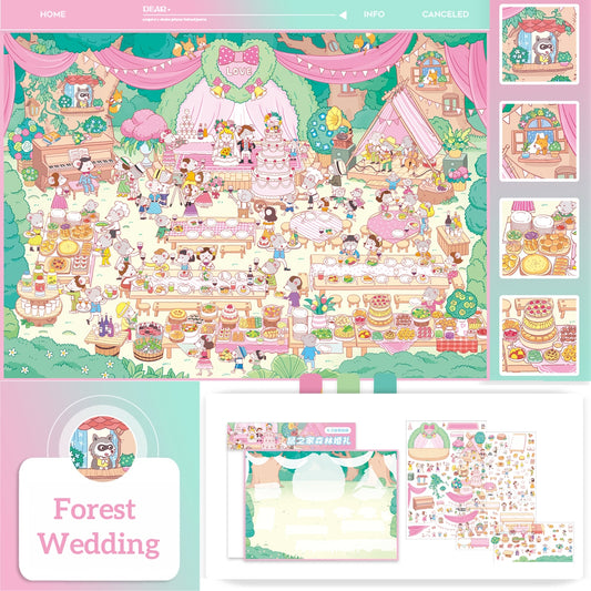 Paperfairy Tales 3D Sticker | 4 Cute Miniature Scenes