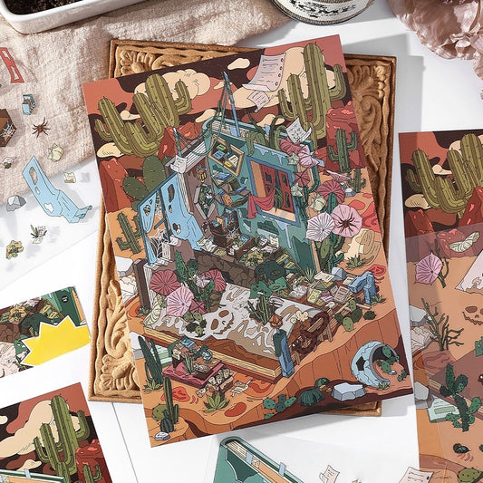 Lost Realm 3D Sticker | 2 Cute Miniature Scenes