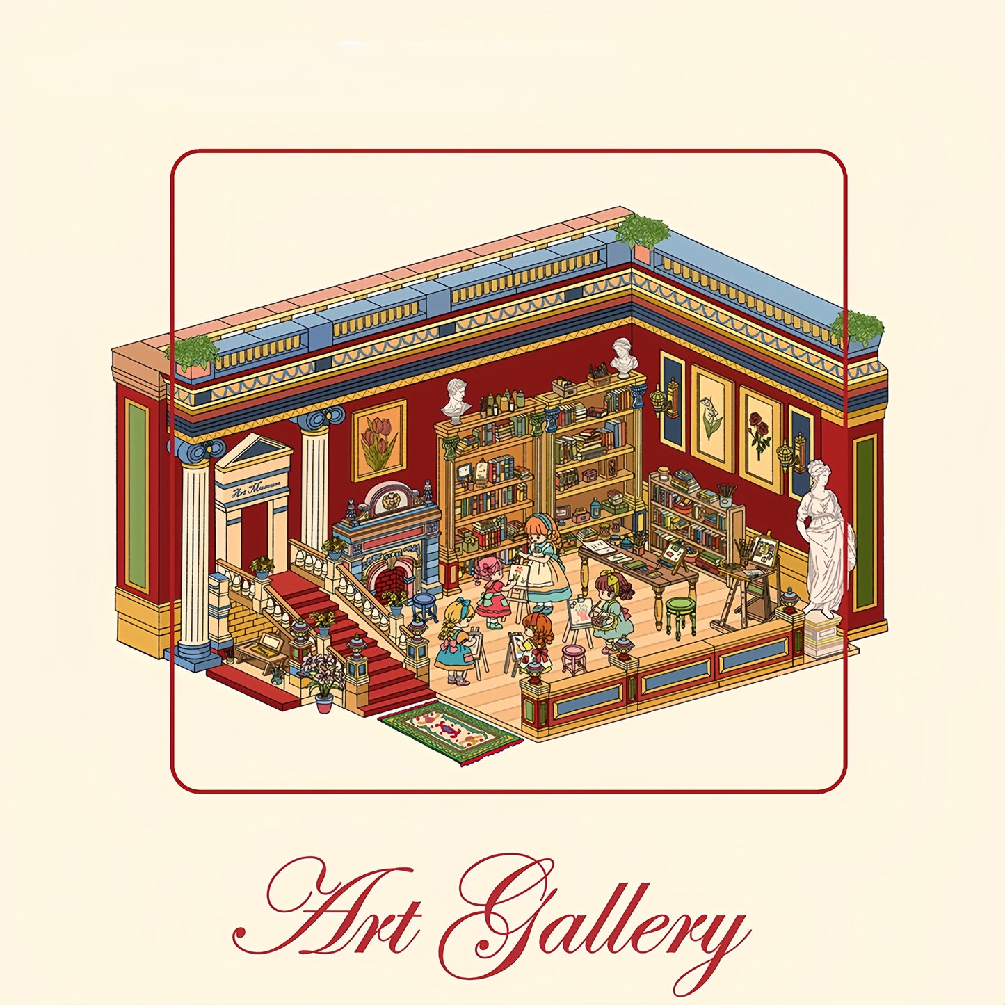 Little Wonder Rooms 3D Sticker | 4 Cute Miniature Scenes
