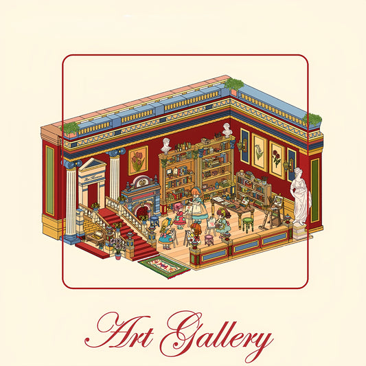 Little Wonder Rooms 3D Sticker | 4 Cute Miniature Scenes