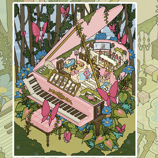 Whimsical Life 3D Sticker | 2 Cute Miniature Scenes