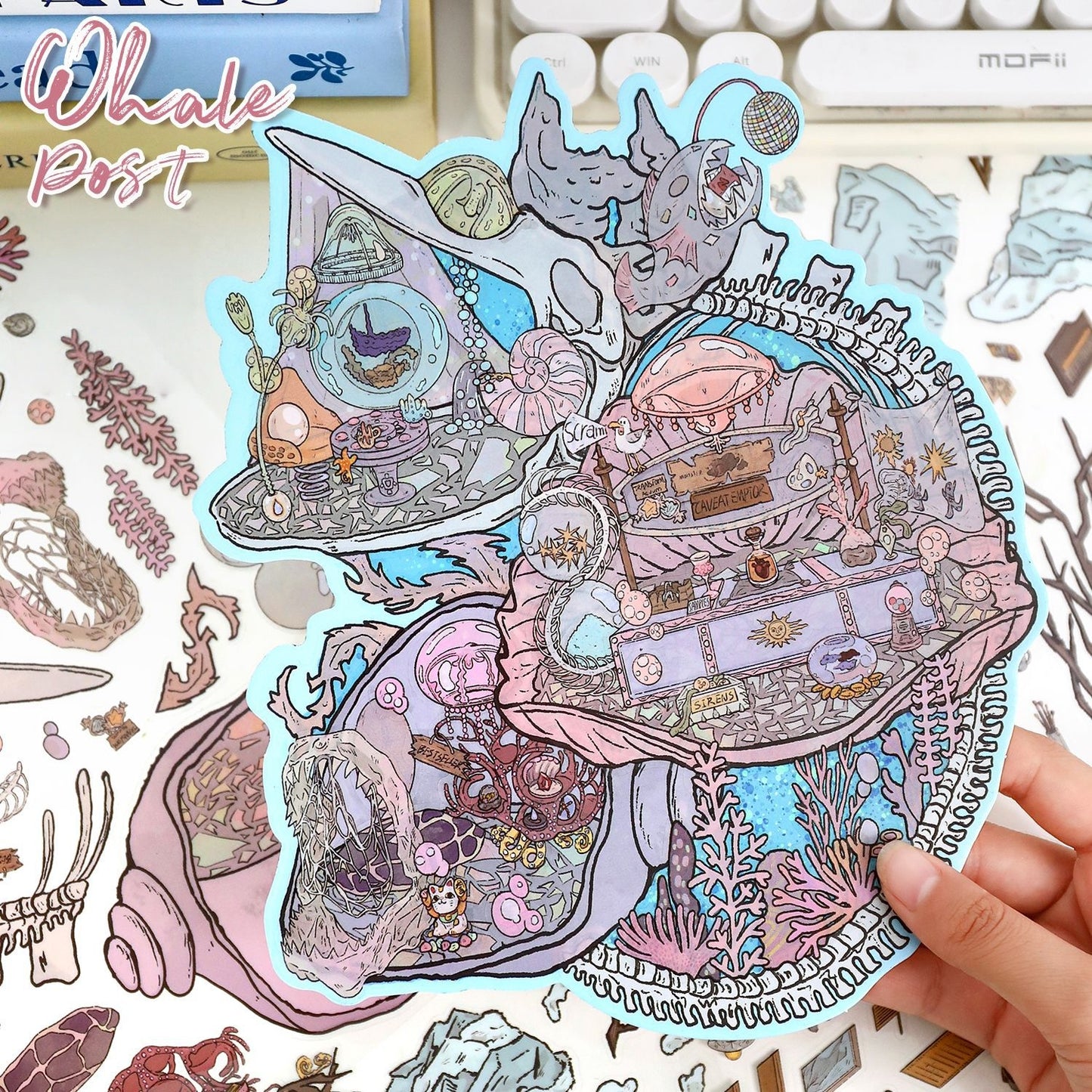 Dreamy Critter Cottage 3D Sticker | 2 Cute Miniature Scenes