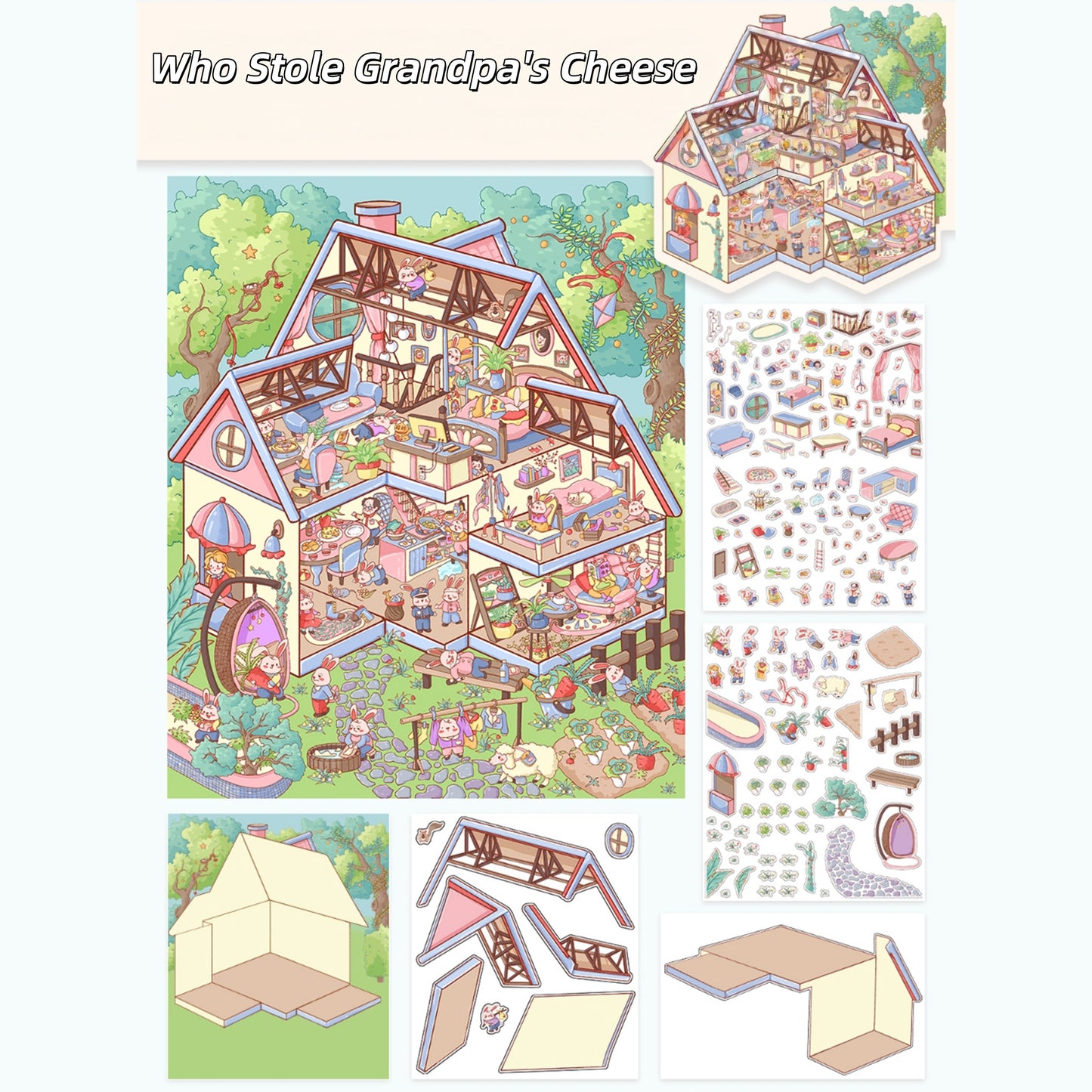 Who Stole Grandpa's Cheese 3D Sticker