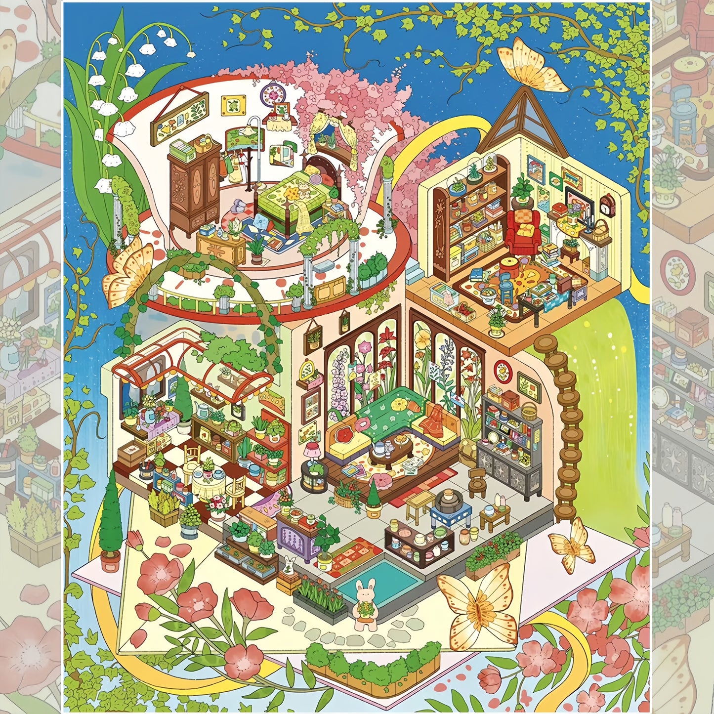 Lily's Life 3D Sticker | 4 Cute Miniature Scenes