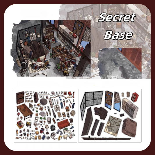 Work Studio 3D Sticker | 4 Cute Miniature Scenes