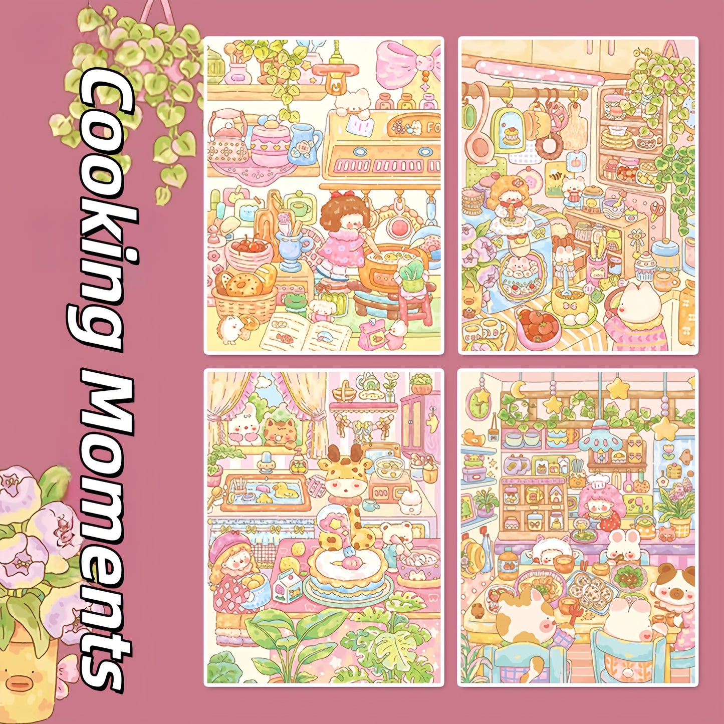 Daily Delights 3D Sticker | 3 Cute Miniature Scenes