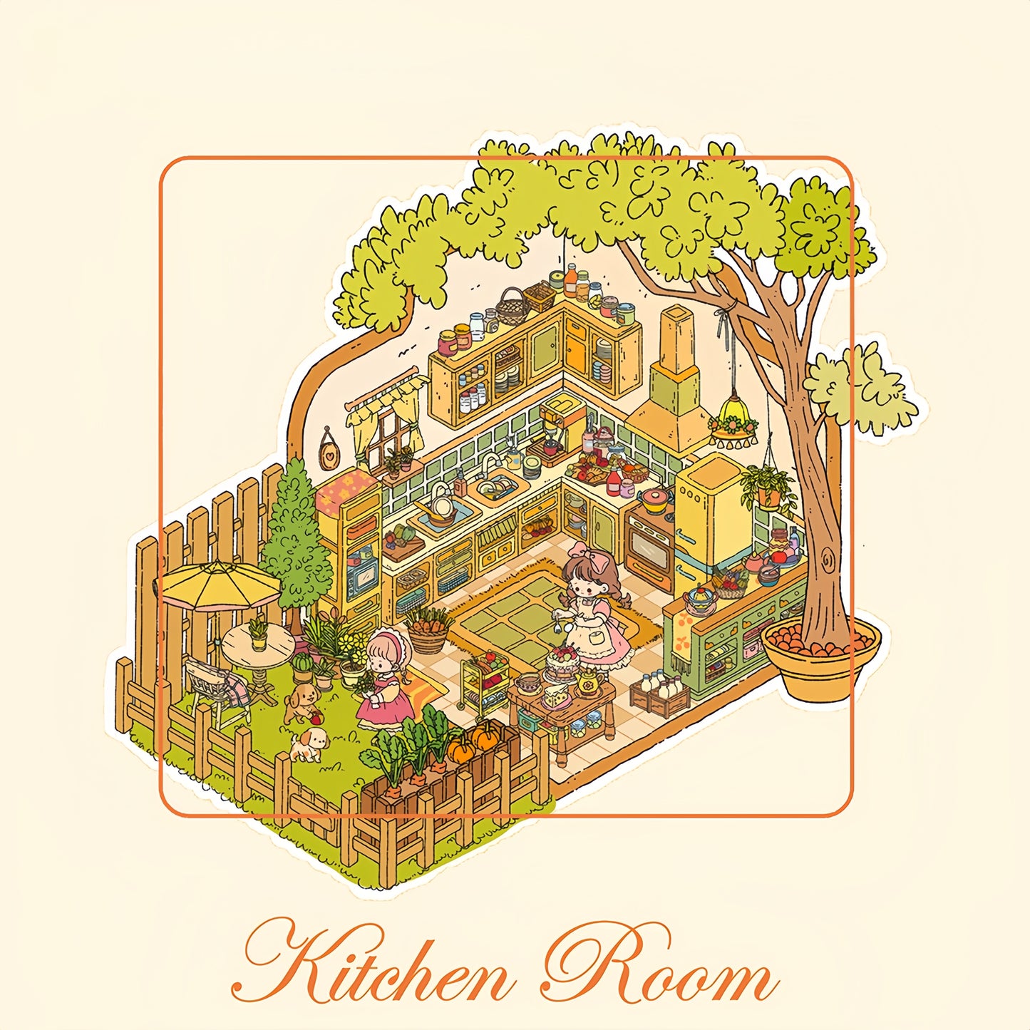 Little Wonder Rooms 3D Sticker | 4 Cute Miniature Scenes