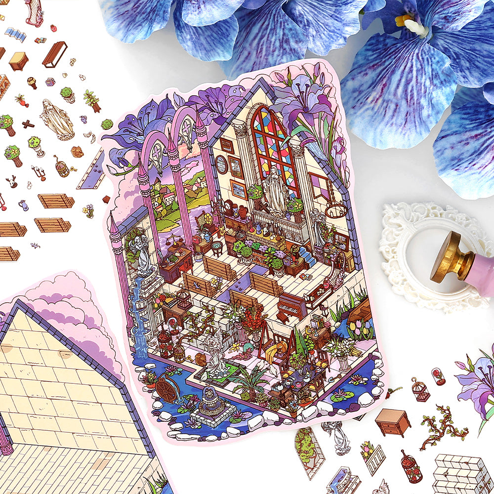 Little Corner 3D Sticker | 4 Cute Miniature Scenes