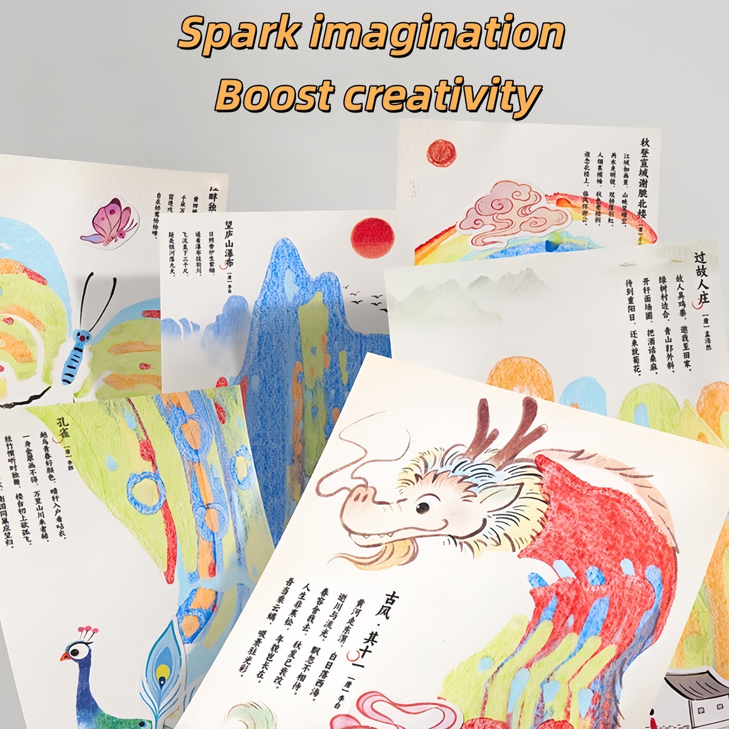Ancient China Rainbow Scratch Art - 19 Themes Included