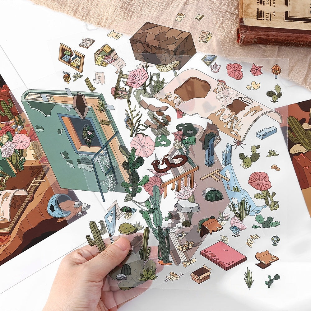 Lost Realm 3D Sticker | 2 Cute Miniature Scenes