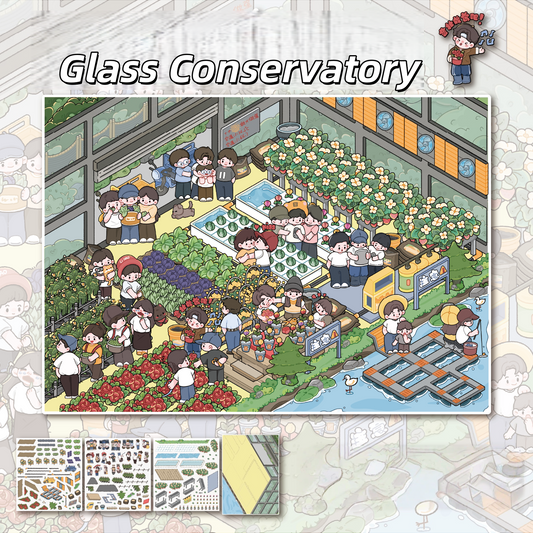 Country Life 3D Sticker | 2 Cute Miniature Scenes