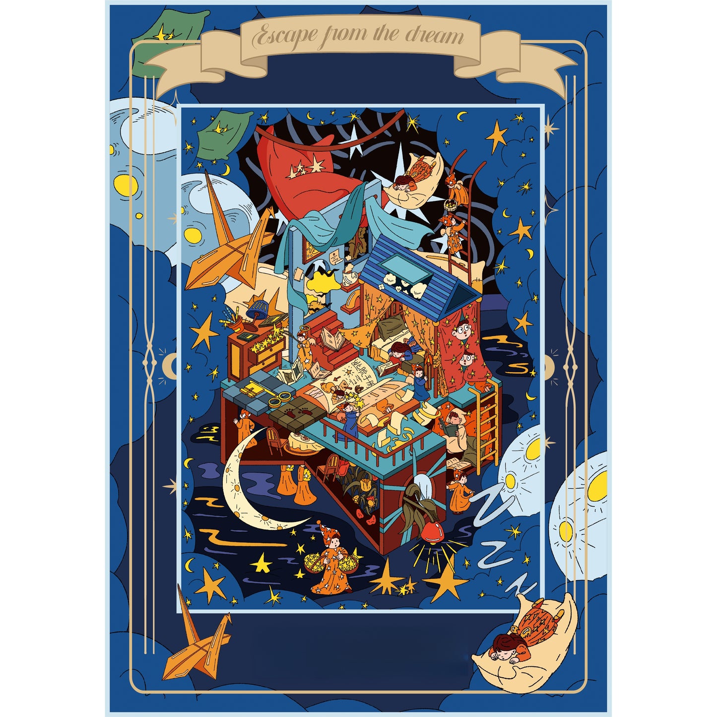 Creepy Storytime 3D Sticker | 4 Cute Miniature Scenes