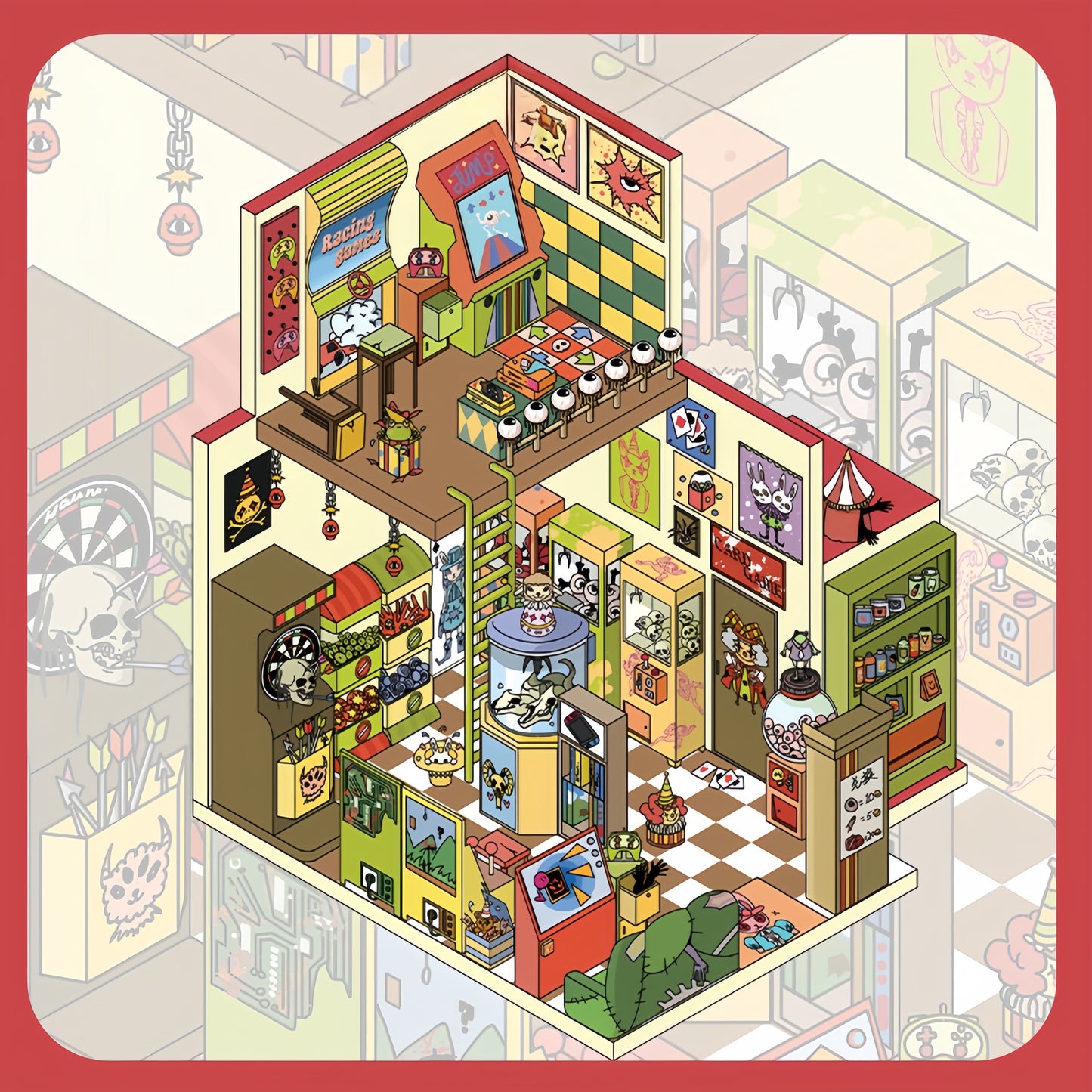 Little Wonder Rooms 3D Stickers | 4 Cute Miniature Scenes