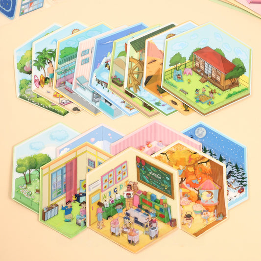 Shin-chan’s Colorful Days 3D Sticker | 8 Cute Miniature Scenes