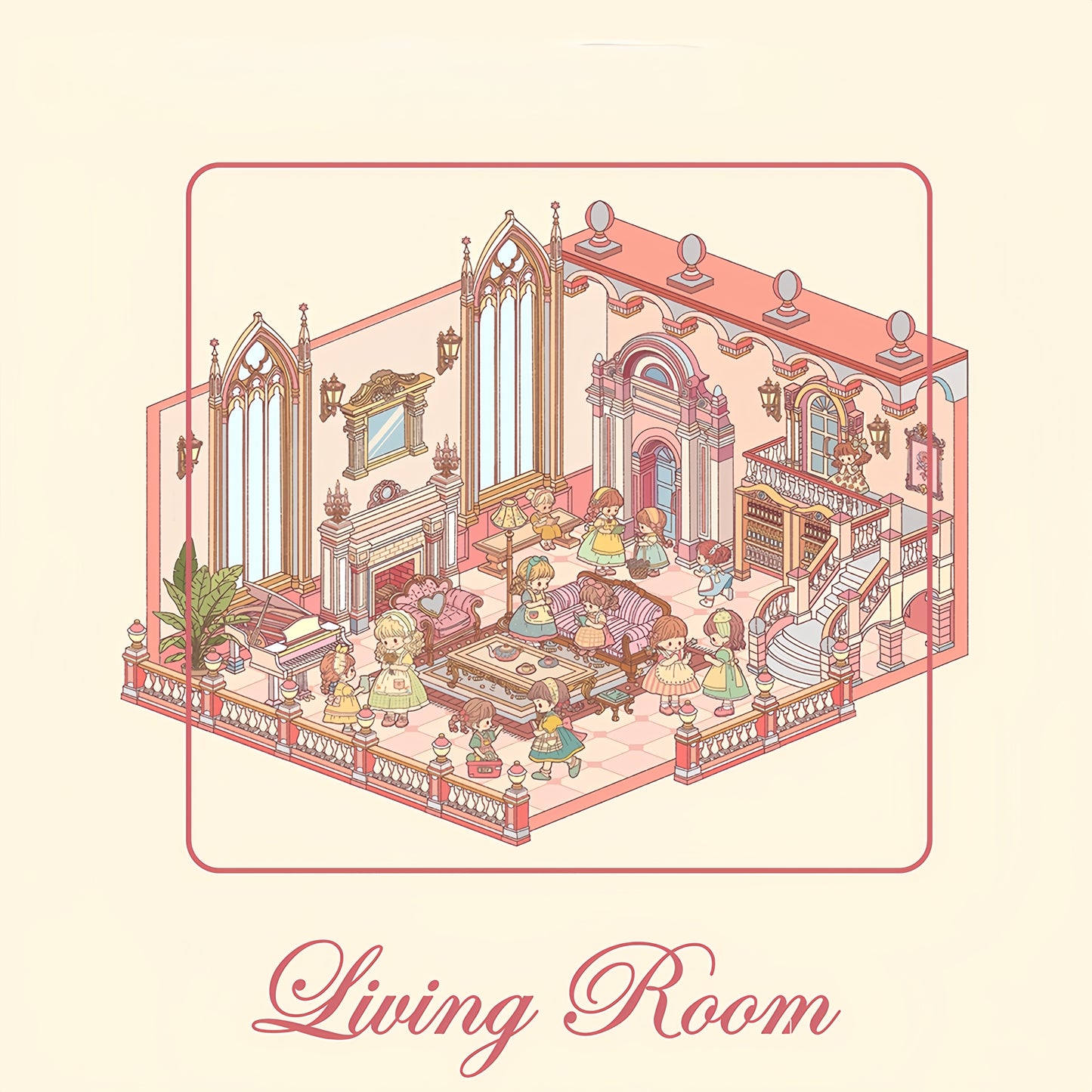 Little Wonder Rooms 3D Sticker | 4 Cute Miniature Scenes