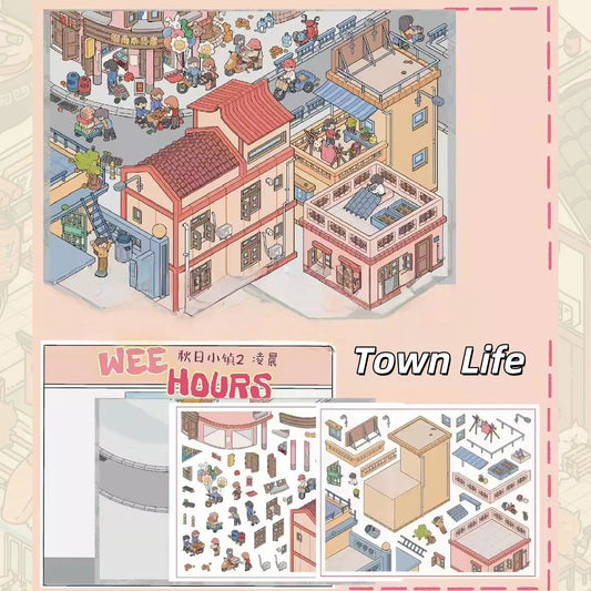 Little Life 3D Sticker | 4 Cute Miniature Scenes