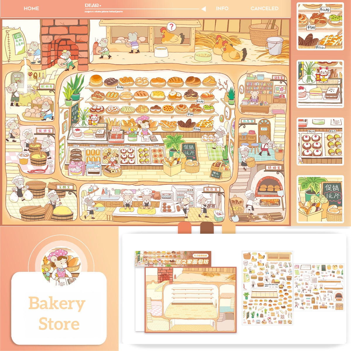 Paperfairy Tales 3D Sticker | 4 Cute Miniature Scenes