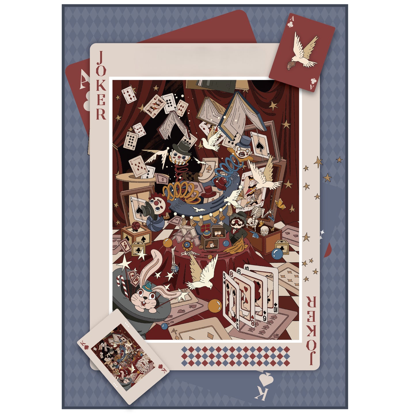 Creepy Storytime 3D Sticker | 4 Cute Miniature Scenes