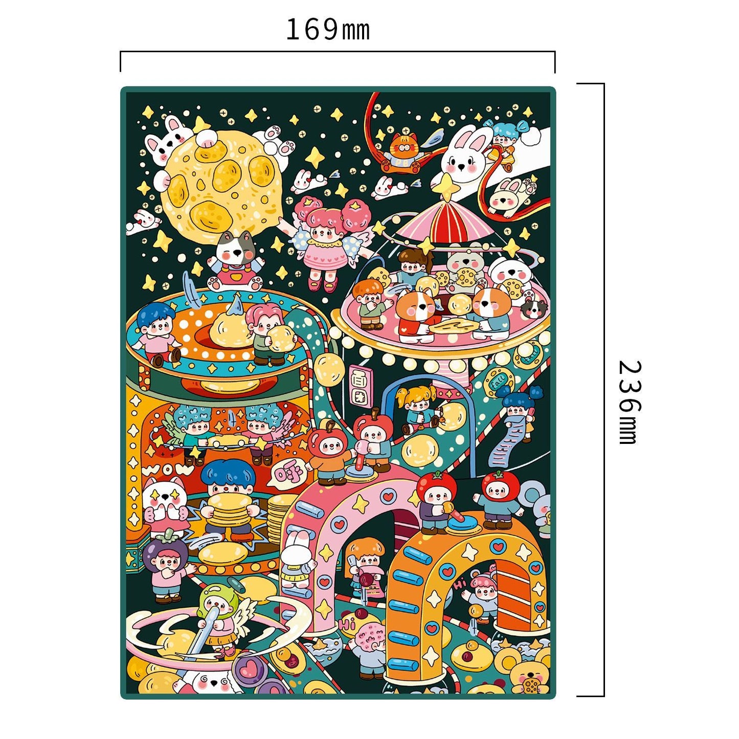 Mooncake Workshop 3D Sticker | 2 Cute Miniature Scenes