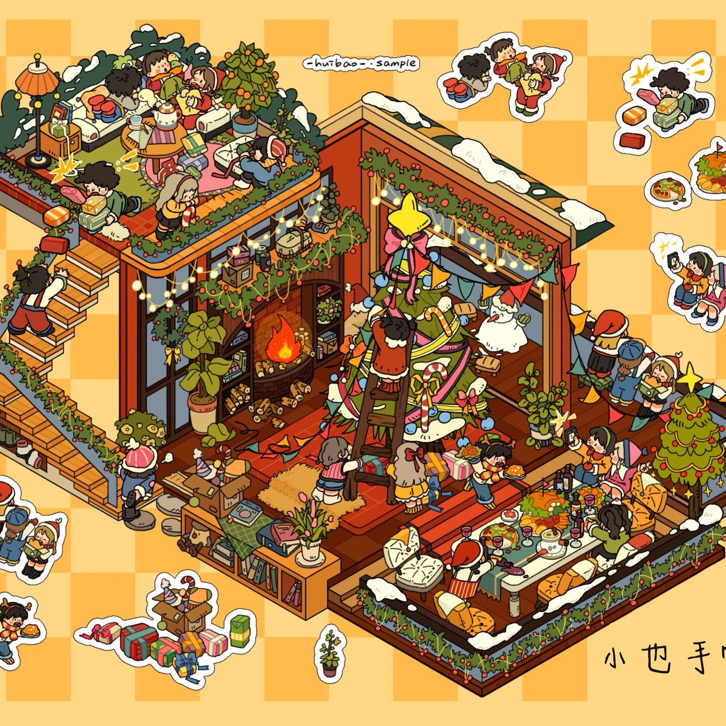 Whimsical Life 3D Sticker | 3 Cute Miniature Scenes