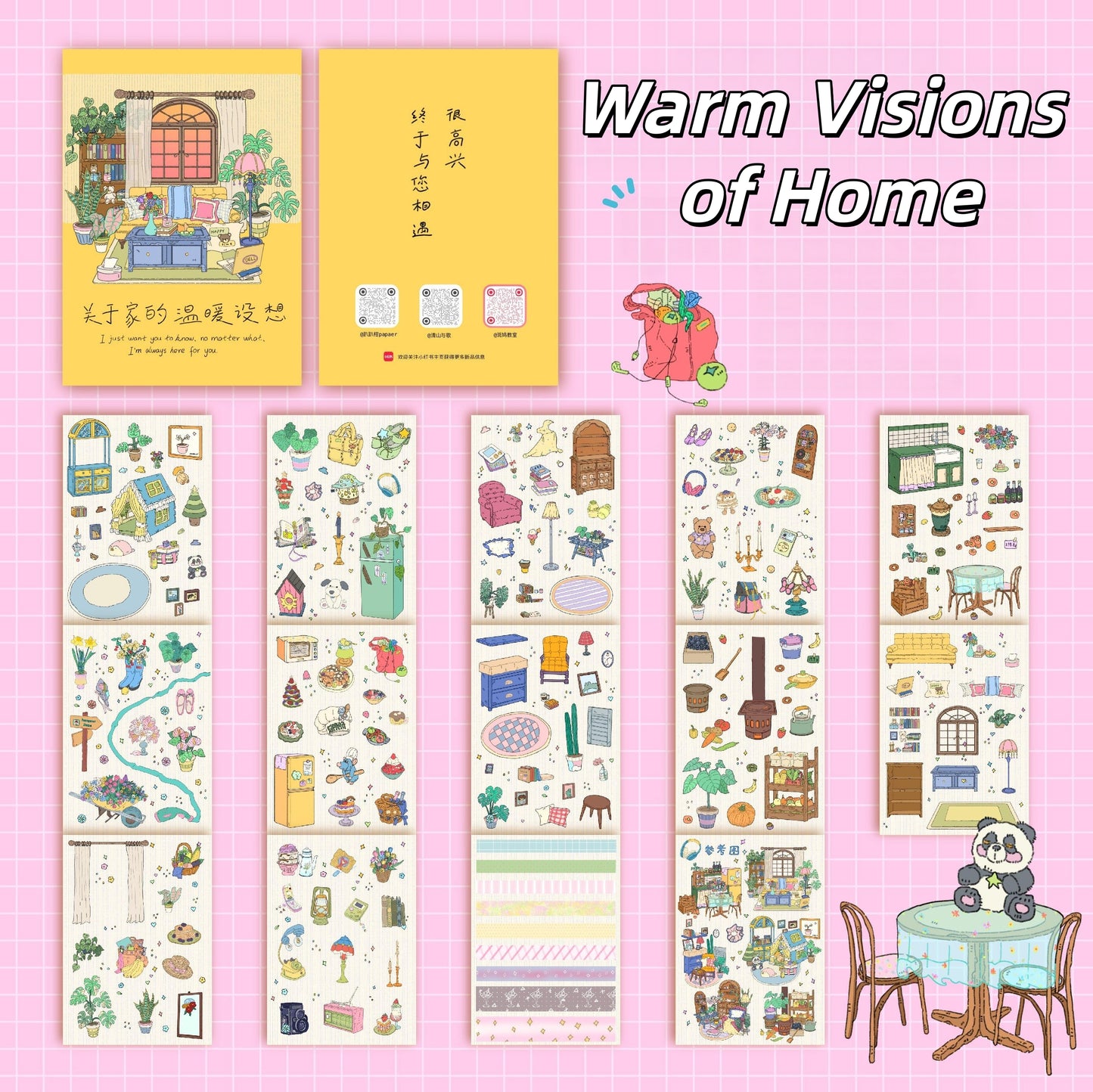 Dreamy Dwellings 3D Sticker | 3 Cute Miniature Scenes
