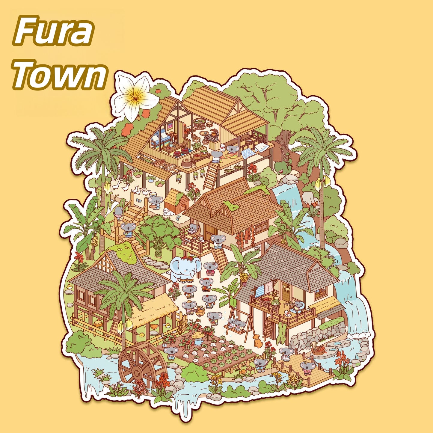 Dream Cottage 3D Sticker | 8 Cute Miniature Scenes