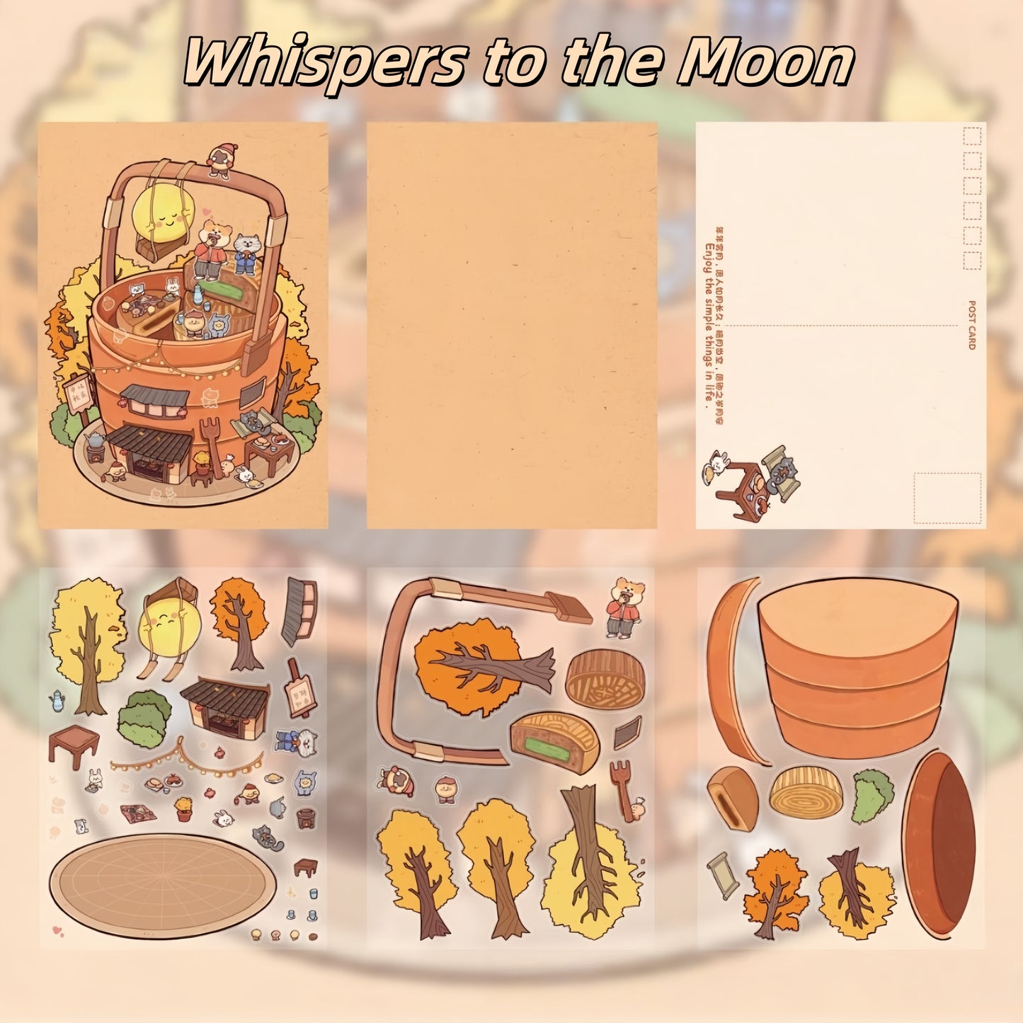 Whimsical Adventure 3D Sticker | 6 Cute Miniature Scenes