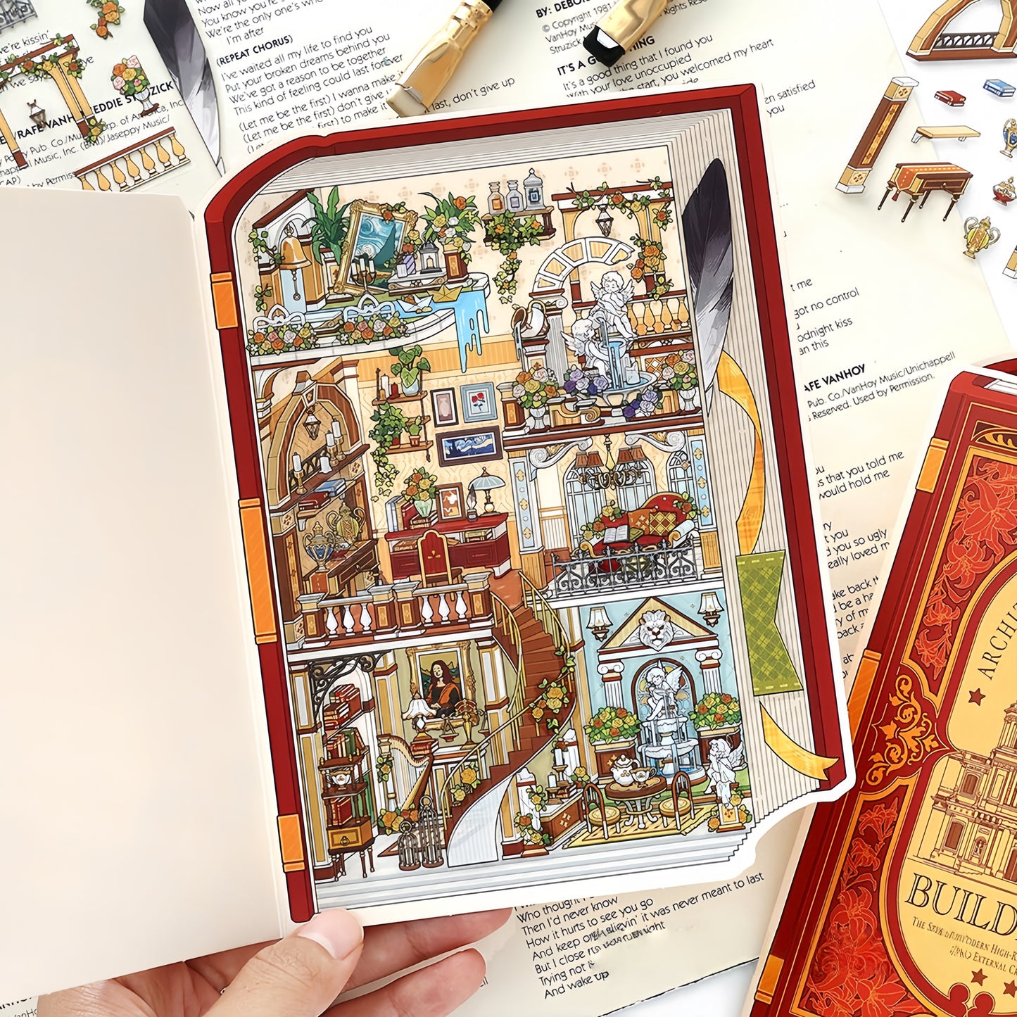 Dream House 3D Sticker | 4 Cute Miniature Scenes