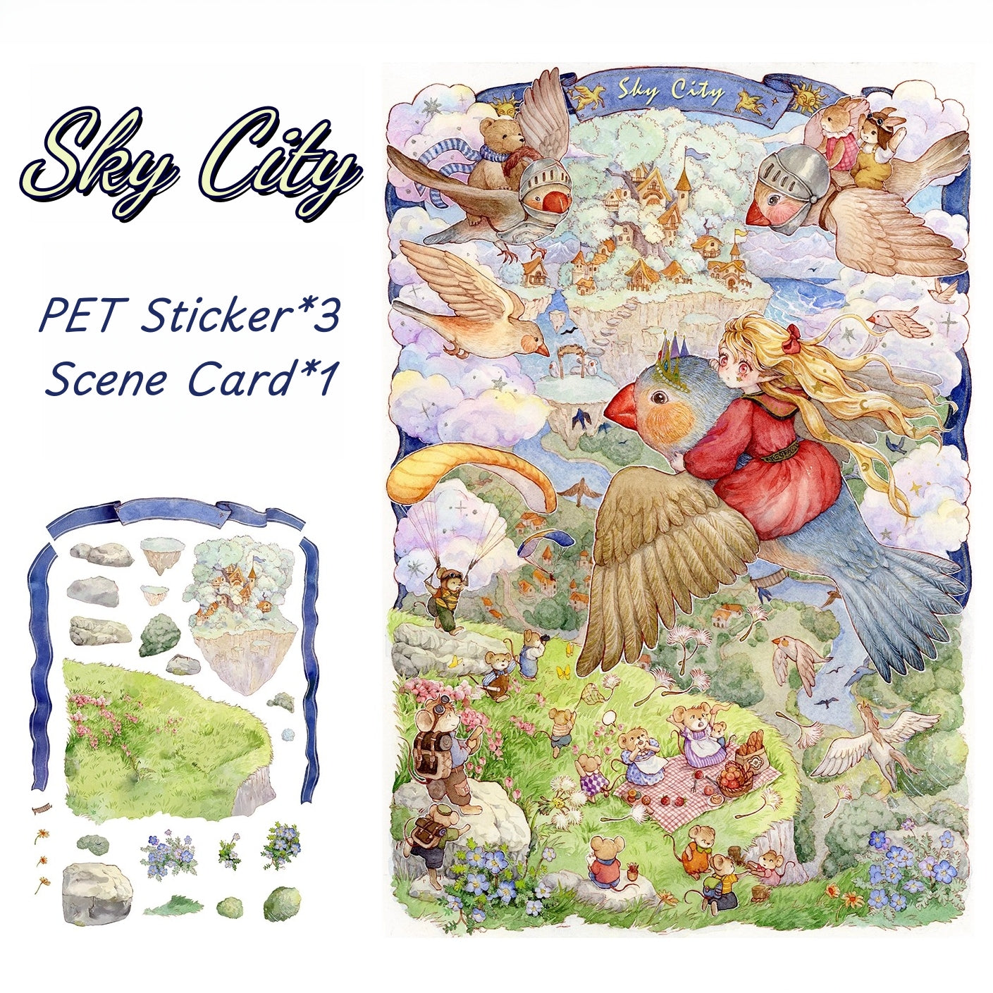 Fairytale World 3D Sticker | 2 Cute Miniature Scenes