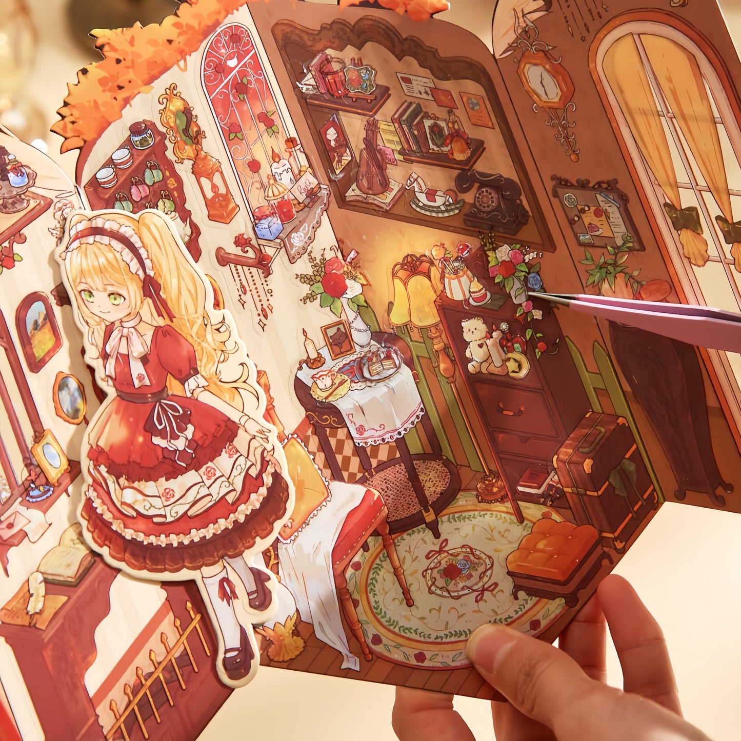 Sweet Dream Dollhouse 3D Sticker | 2 Cute Miniature Scenes