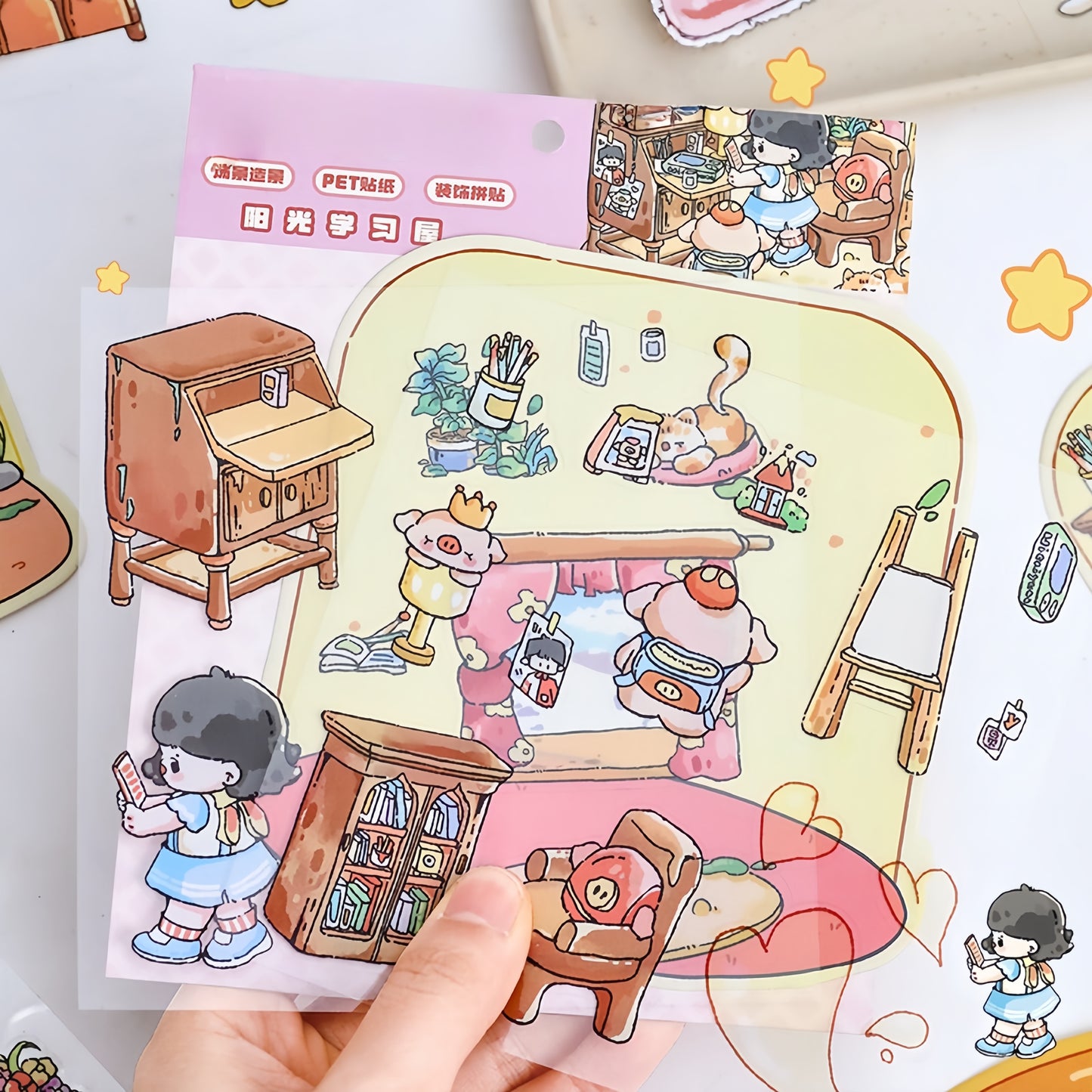 Little Wonder Rooms 3D Sticker | 4 Cute Miniature Scenes