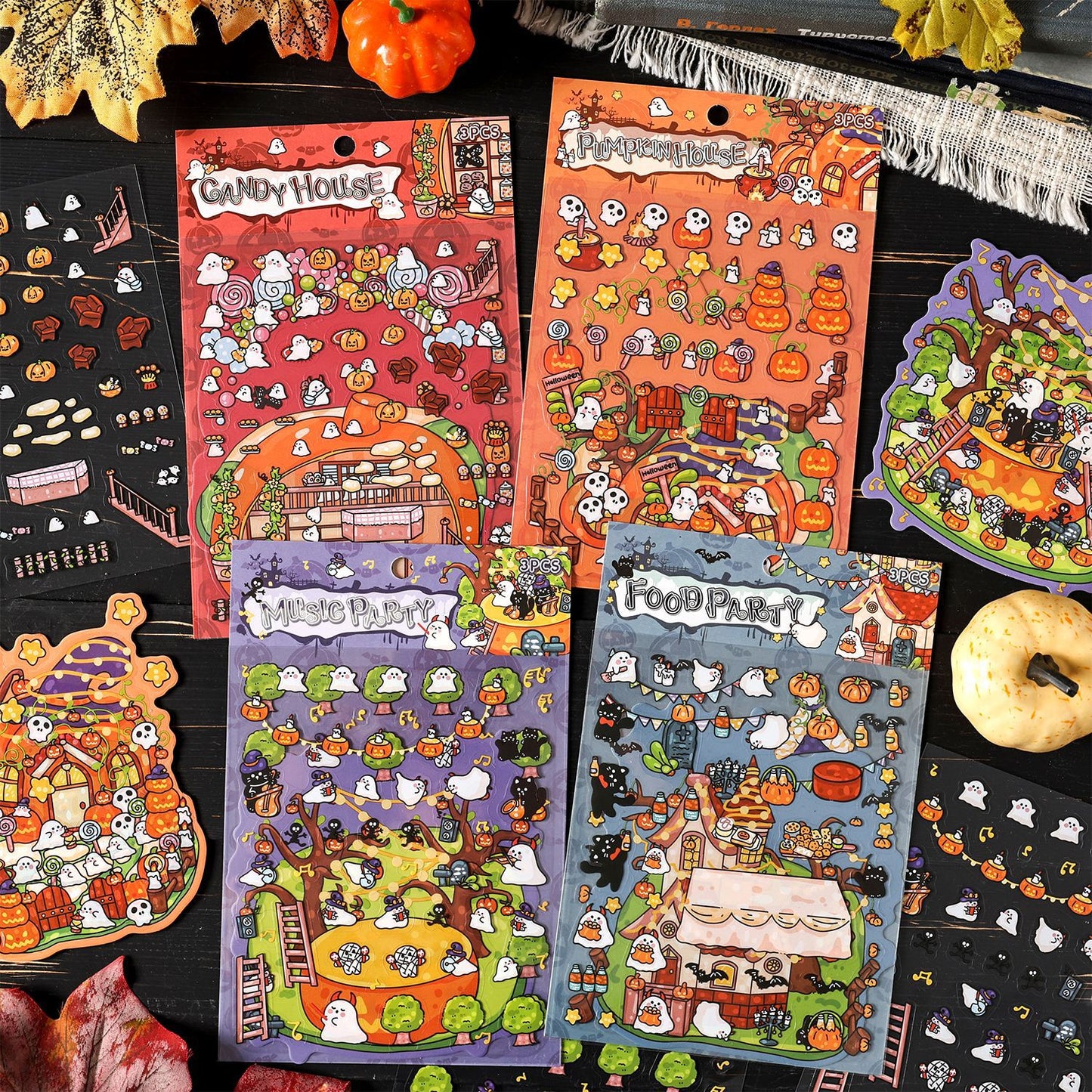 Halloween Limited Edition 3D Sticker | 4 Cute Miniature Scenes