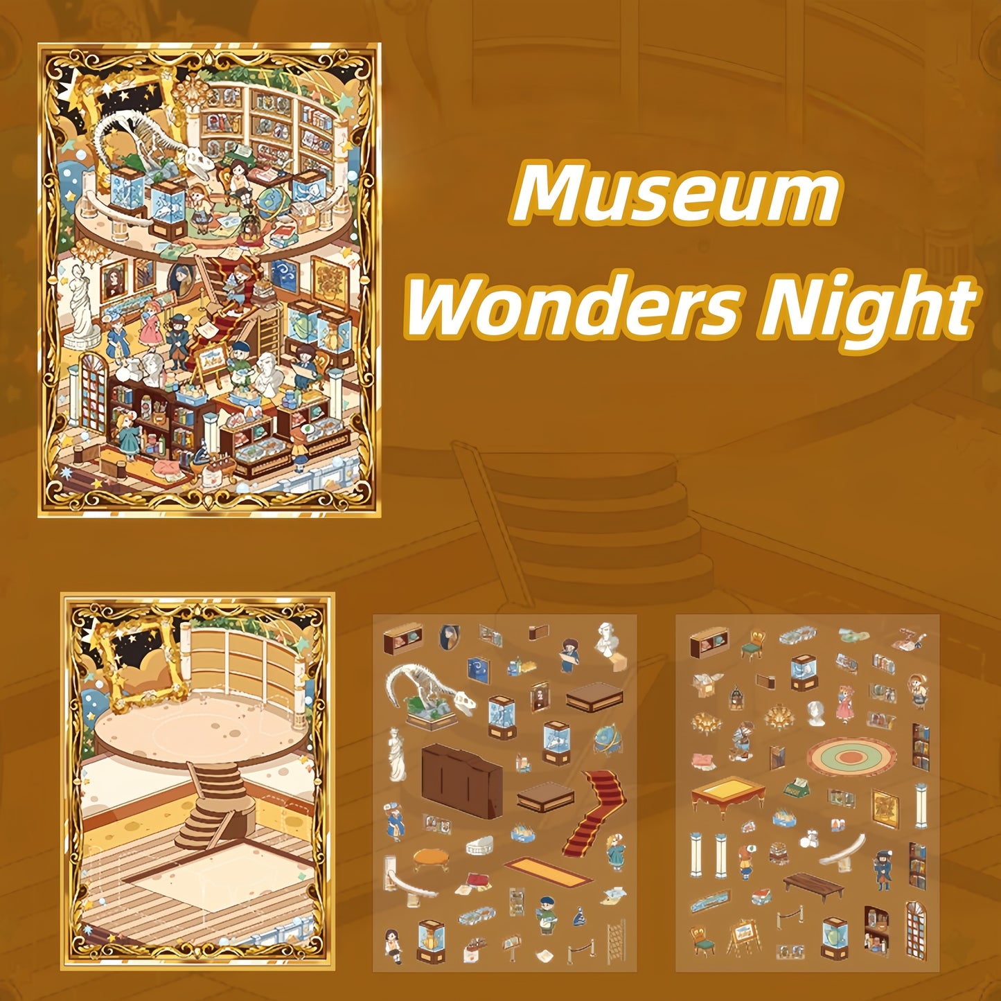 Framed Fairy Tales 3D Sticker | 4 Cute Miniature Scenes